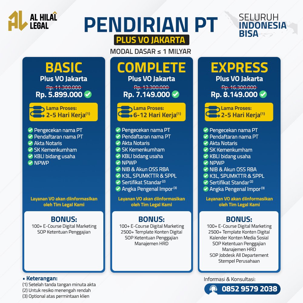 jasa pembuatan PT